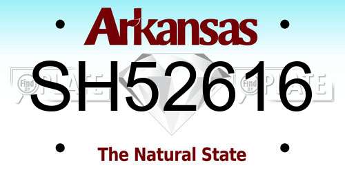 SH52616 Arkansas License Plate