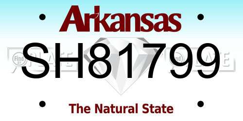 SH81799 Arkansas License Plate
