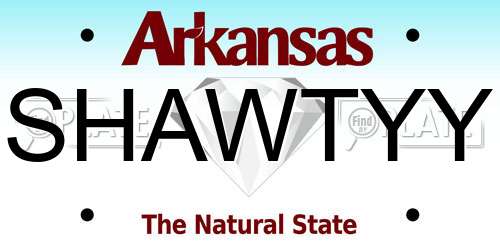 SHAWTYY Arkansas License Plate