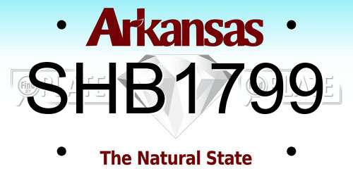 SHB1799 Arkansas License Plate