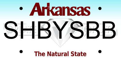 SHBYSBB Arkansas License Plate