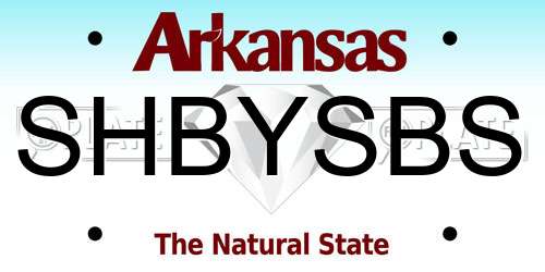 SHBYSBS Arkansas License Plate