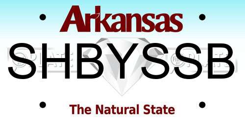 SHBYSSB Arkansas License Plate