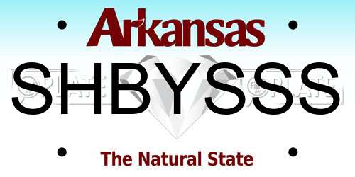 SHBYSSS Arkansas License Plate
