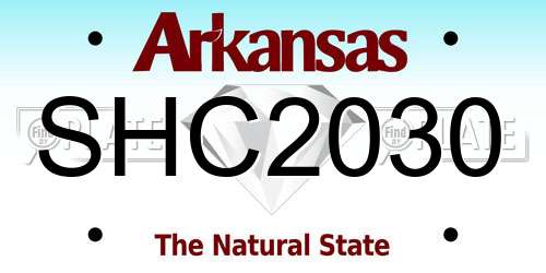 SHC2030 Arkansas License Plate