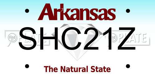SHC21Z Arkansas License Plate