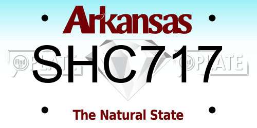 SHC717 Arkansas License Plate