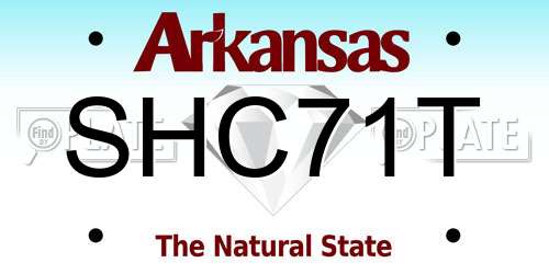 SHC71T Arkansas License Plate