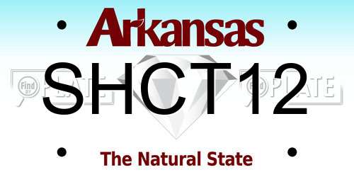 SHCT12 Arkansas License Plate