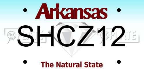 SHCZ12 Arkansas License Plate