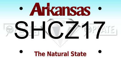SHCZ17 Arkansas License Plate