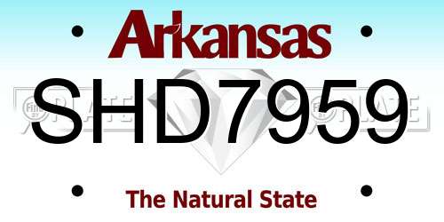 SHD7959 Arkansas License Plate