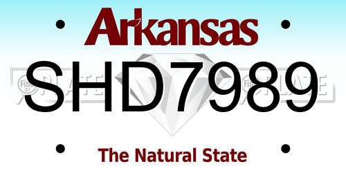 SHD7989 Arkansas License Plate