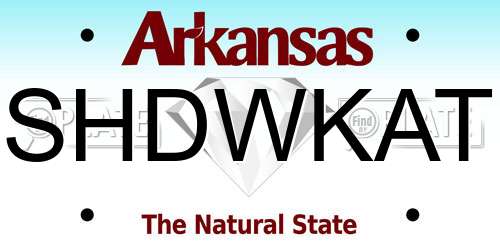 SHDWKAT Arkansas License Plate