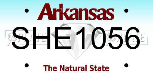 SHE1056 Arkansas License Plate