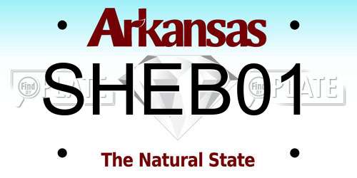 SHEB01 Arkansas License Plate