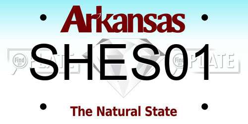 SHES01 Arkansas License Plate