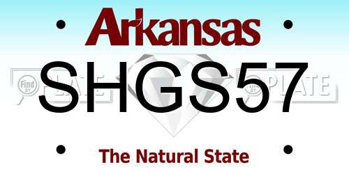 SHGS57 Arkansas License Plate