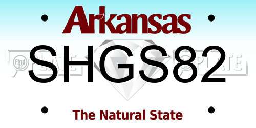 SHGS82 Arkansas License Plate