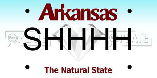 SHHHH Arkansas License Plate