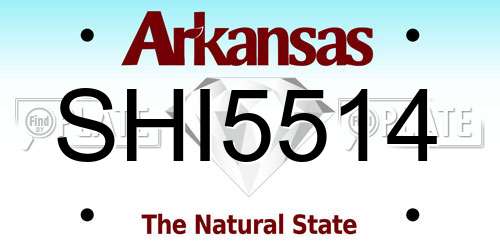 SHI5514 Arkansas License Plate