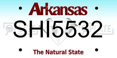 SHI5532 Arkansas License Plate