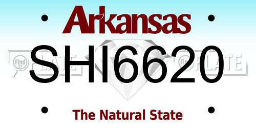 SHI6620 Arkansas License Plate