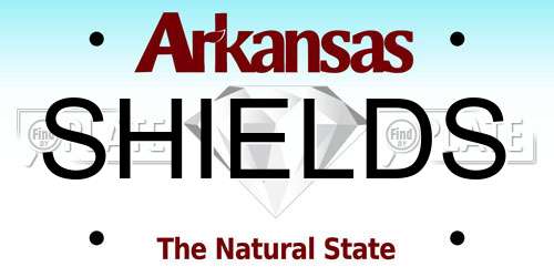 SHIELDS Arkansas License Plate
