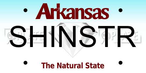SHINSTR Arkansas License Plate