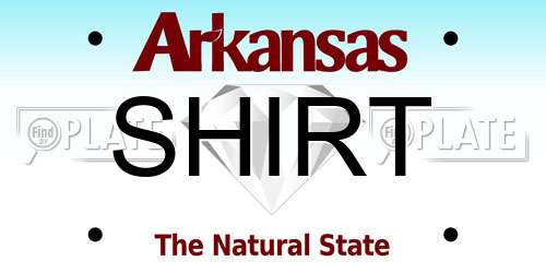 SHIRT Arkansas License Plate