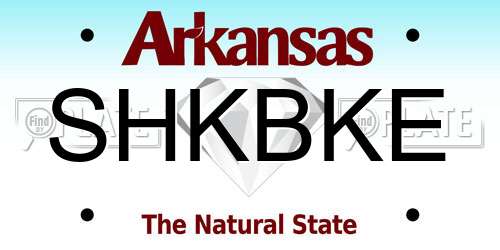 SHKBKE Arkansas License Plate