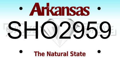 SHO2959 Arkansas License Plate