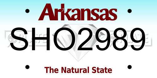 SHO2989 Arkansas License Plate