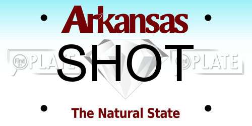 SHOT Arkansas License Plate