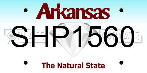 SHP1560 Arkansas License Plate