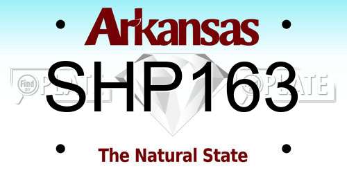 SHP163 Arkansas License Plate