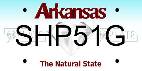 SHP51G Arkansas License Plate
