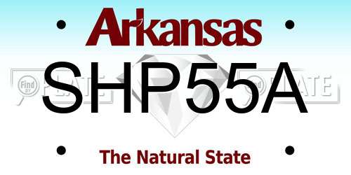 SHP55A Arkansas License Plate