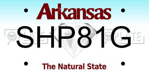 SHP81G Arkansas License Plate