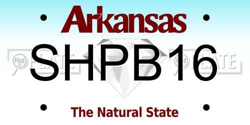 SHPB16 Arkansas License Plate