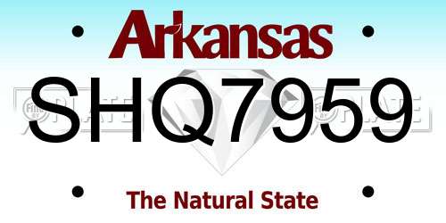 SHQ7959 Arkansas License Plate