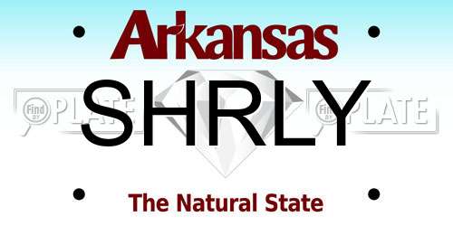 SHRLY Arkansas License Plate
