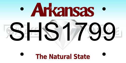SHS1799 Arkansas License Plate