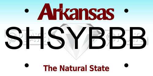 SHSYBBB Arkansas License Plate