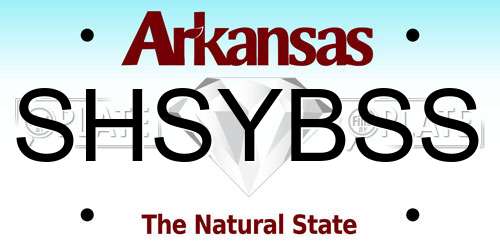 SHSYBSS Arkansas License Plate