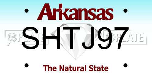 SHTJ97 Arkansas License Plate