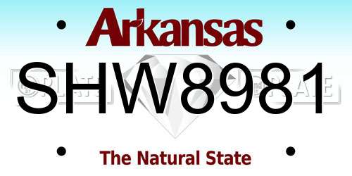 SHW8981 Arkansas License Plate