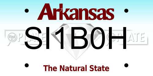 SI1B0H Arkansas License Plate