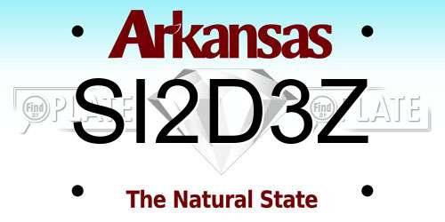 SI2D3Z Arkansas License Plate