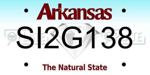 SI2G138 Arkansas License Plate